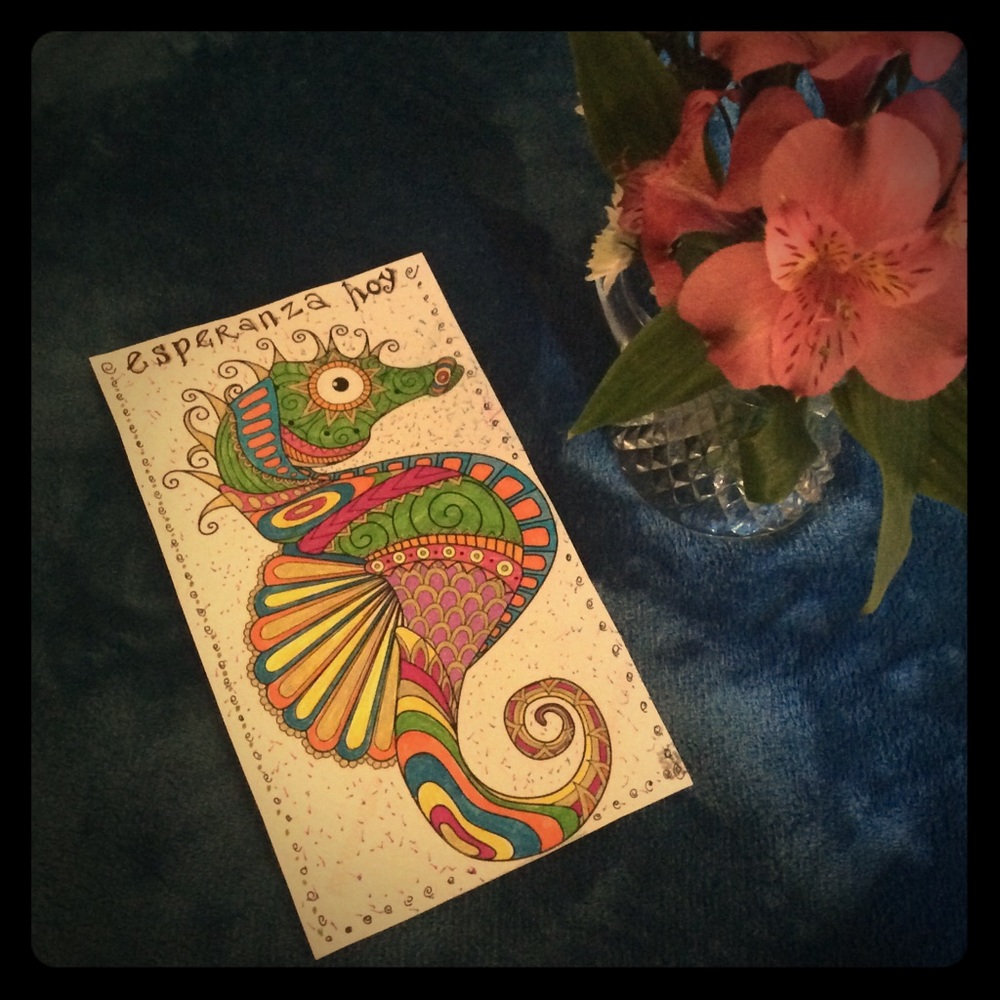 Not for sale seahorse coloring art